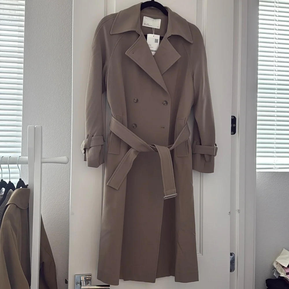 Oak + Fort Oversized Tench Coat - Picture 1 of 5